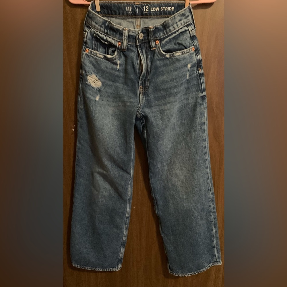 Kids Low Stride Jeans. Size: 12 Slim. Color: Medium Wash.